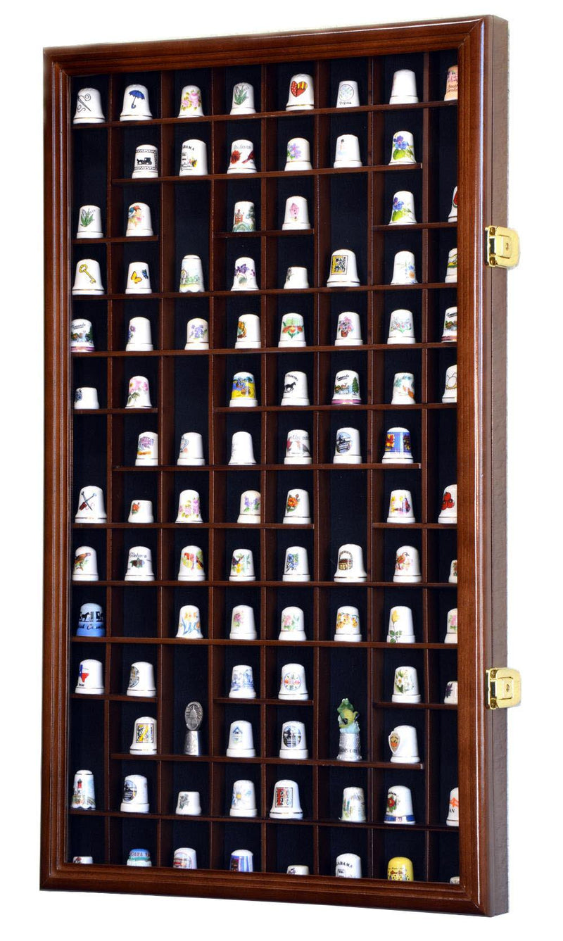 100 Opening Thimble / Small Miniature Display Case Cabinet - sfDisplay.com