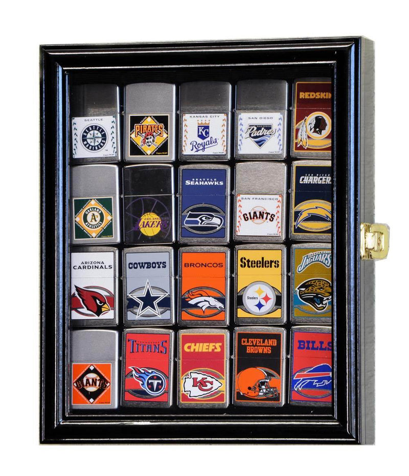 20 Zippo Lighter Display Case Cabinet - sfDisplay.com