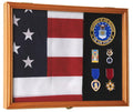 3x5, 4x6 Flag and Military Medals Display Case Cabinet - sfDisplay.com