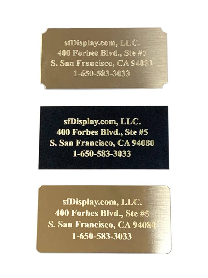 4x2 Engraving Plate with 4 lines of text - sfDisplay.com