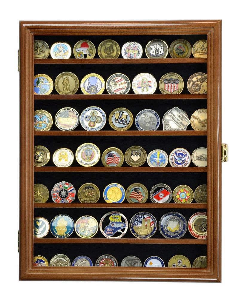 Military Challenge Coin Display Case Cabinet - sfDisplay.com