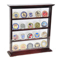 4 Shelves Military Challenge Coin Curio Stand Rack - sfDisplay.com