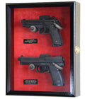 Large/Double Pistol Handgun Display Case Cabinet - sfDisplay.com