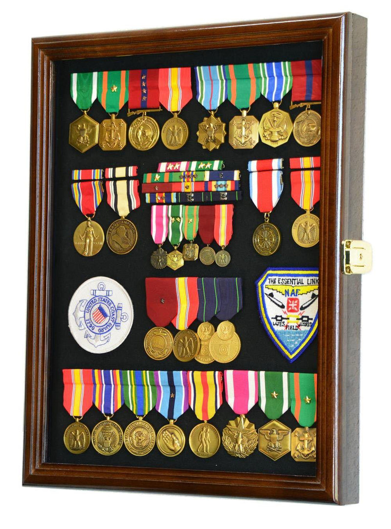 Military Medals, Pins, Patches, Insignia, Ribbons, Flag Display Case Cabinet - sfDisplay.com