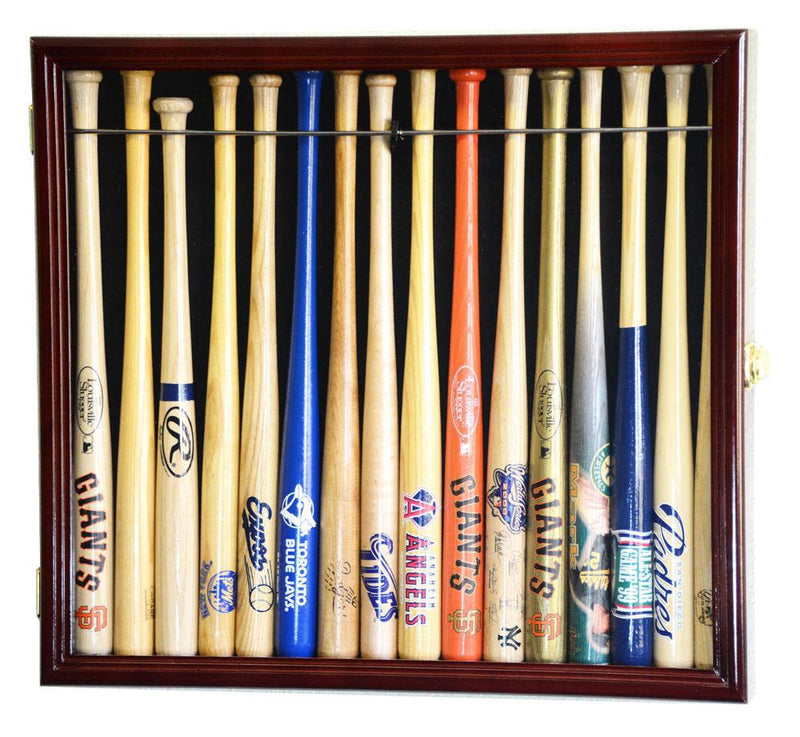 Small Mini 18" Bat Baseball Display Case Cabinet - sfDisplay.com