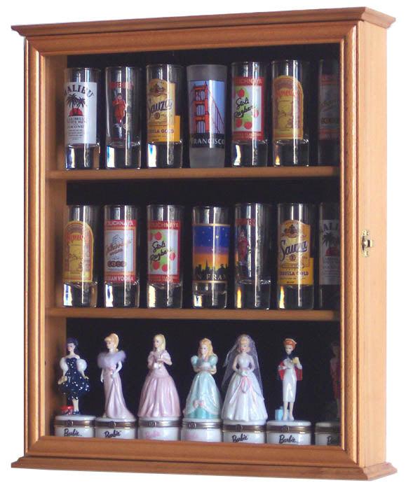 Tall Shot Glass, Shooter Display Case Cabinet - sfDisplay.com