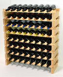 8X Bottles Beech Hardwood Modular Wine Rack Stackable (8 Bottles per Row) - sfDisplay.com