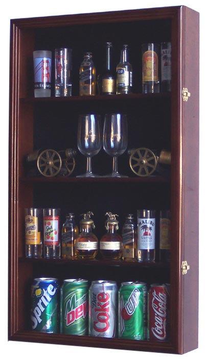 Mini Liquor Bottle / Tall Shot Glass, Shooter Display Case Cabinet - sfDisplay.com