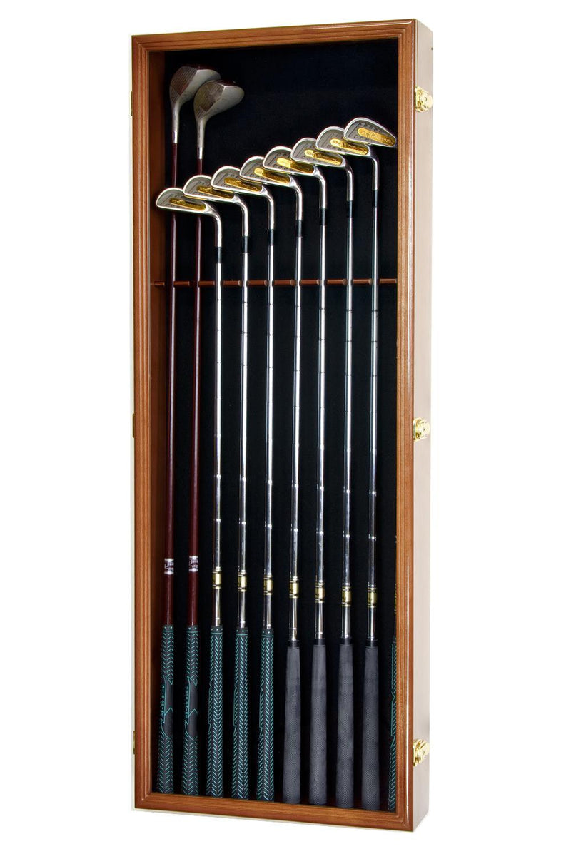 Large Golf Clubs Display Case Cabinet (Driver, Iron, Putter) - sfDisplay.com