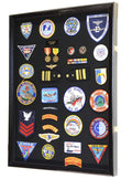 XL Military Medals, Pin, Patches, Badges, Ribbon, Insignia, Buttons, Flag Display Case Cabinet - sfDisplay.com